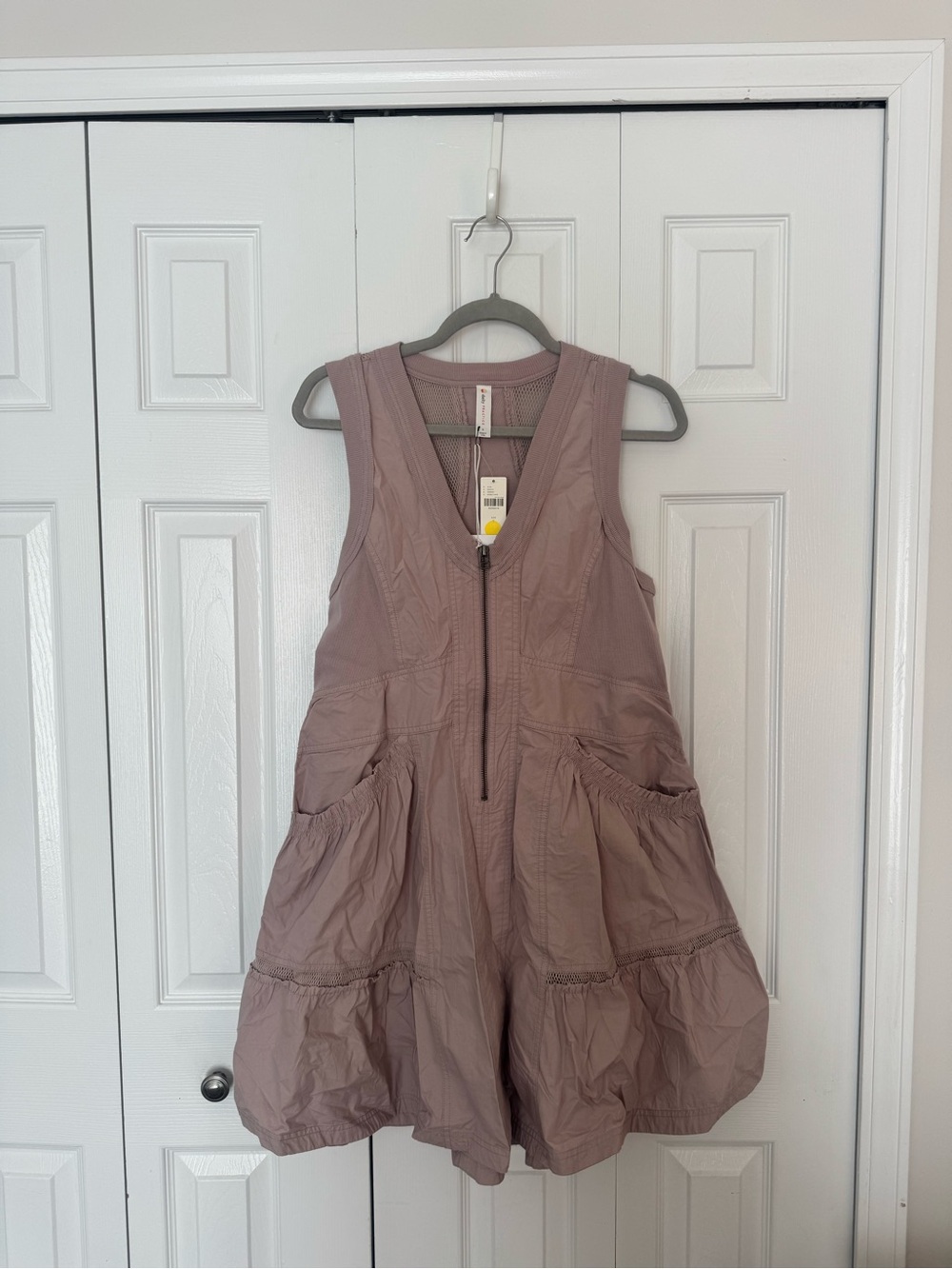 NWT Anthropologie Daily Practice Mauve Mesh Athletic Dress Size Small $110